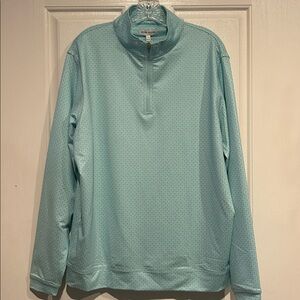 Peter Millar Perth Piña Skullada Celest Quarter-Zip Pullover